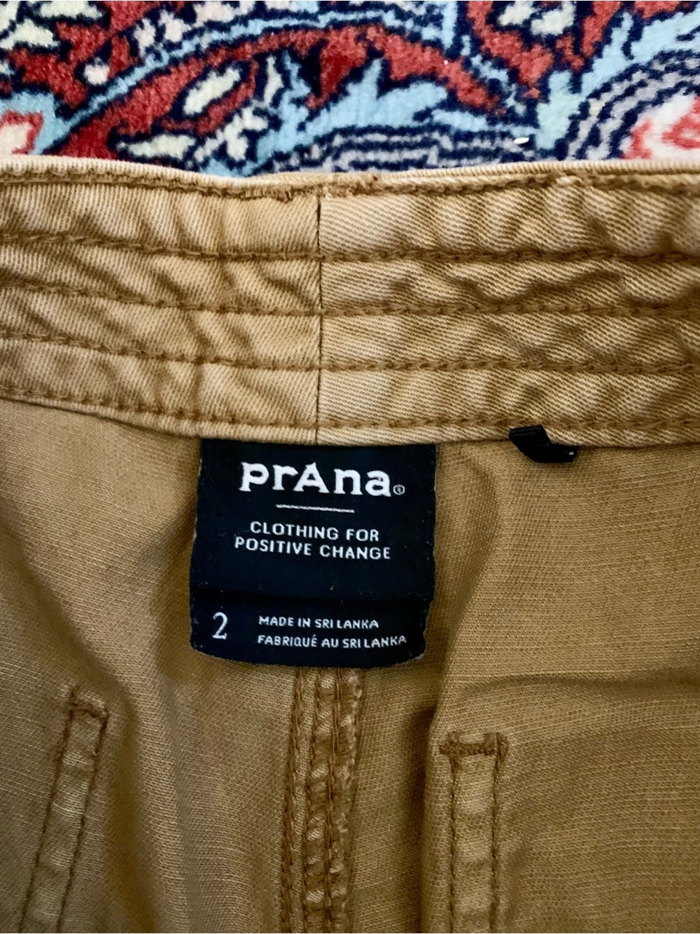 Prana Tan Utility Pants with Stitched Waistband - Picture 3 of 4